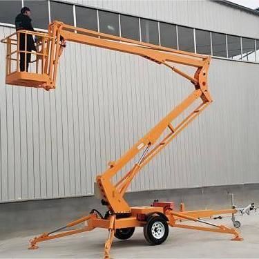 Cesta articulada montada en remolque - G-GBT-12 - Jinan Gradin Machinery Co., Ltd. - híbrida / con motor de gasolina / eléctrica
