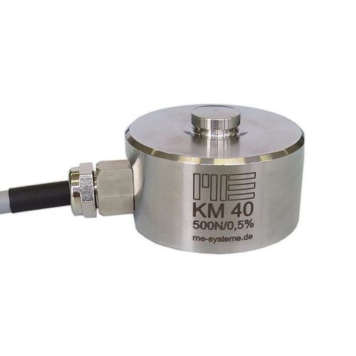 Célula de carga de compresión - KM40 - ME-Messsysteme GmbH - de tipo botón / de acero inoxidable