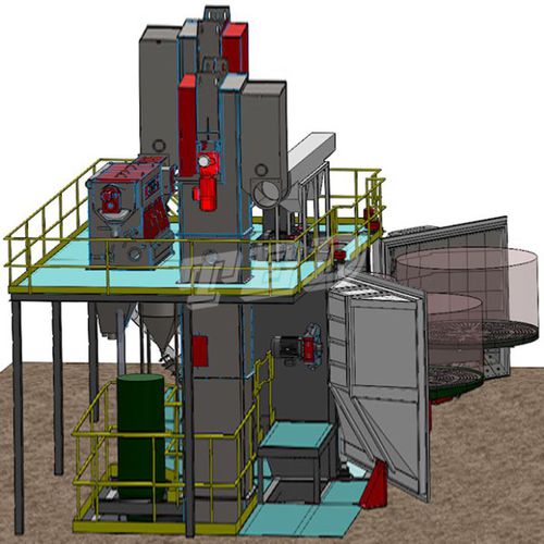 Granalladora con mesa giratoria - Qingdao Ted Machinery - para metal