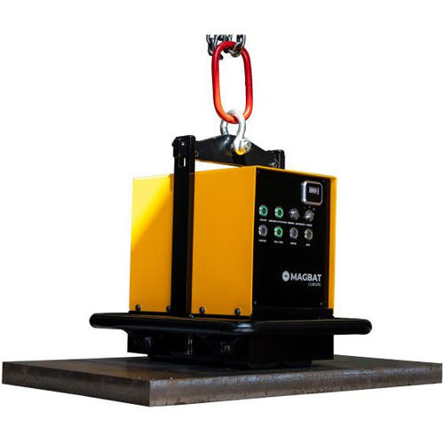 Imán de elevación electropermanente con conmutación eléctrica - HBEP series - MAGBAT-Europe bvba - para carga férrea plana o cilíndrica / con batería