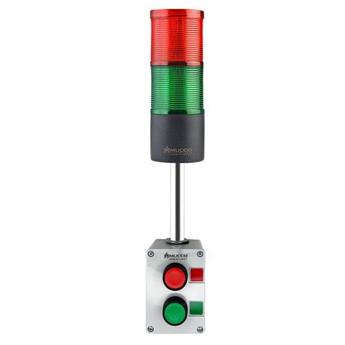 Columna de señalización LED - SNT-70A-FB2-10U - MUCCO  Warning Lights - de flash intermitente / de 2 colores / IP65