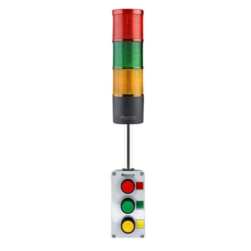 Columna de señalización LED - SNT-70A-FB3-10U - MUCCO  Warning Lights - de flash intermitente / de 3 colores / IP65