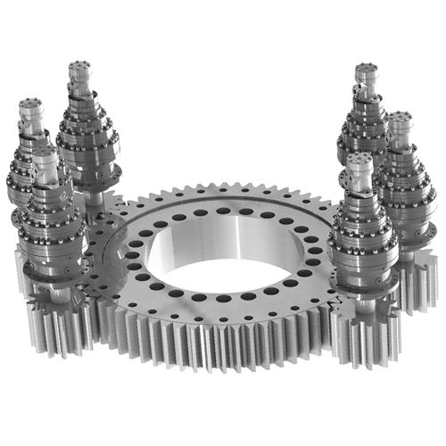 Corona giratoria con dientes exteriores - 01 - XUZHOU FENGHE SLEWING BEARING CO.,LTD - de bolas / de una sola hilera / de dos hileras