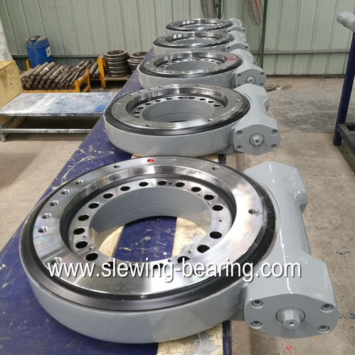 Sistema de arrastre giratorio de tornillo sin fin - SE/PE series - XUZHOU FENGHE SLEWING BEARING CO.,LTD - con corona giratoria / simple / doble