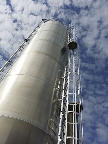 Silo de aluminio - TECHNOSILOS - con fondo plano / para polvo / para productos a granel