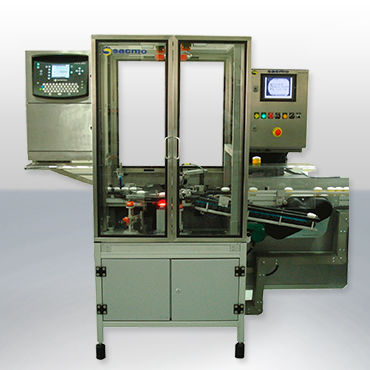 Máquina de marcado con sistema de visión - MJE50 - SACMO - láser / de inyección de tinta / automática
