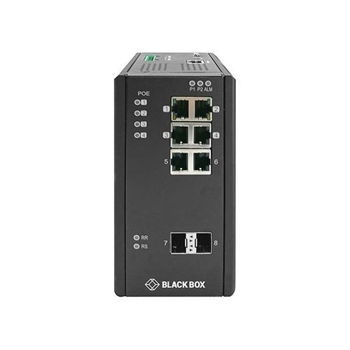 Conmutador Ethernet administrable - LIE1082A - Black Box - 8 puertos / Gigabit Ethernet / en riel DIN