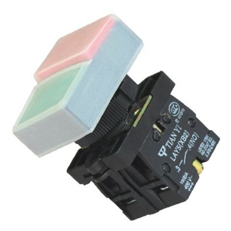 Botón pulsador on/off - LAY5 series - Shanghai Tianyi Electric Co., Ltd. - estanco al agua / montado en panel / con indicador luminoso