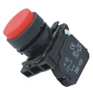 Botón pulsador de parada de emergencia - TB5 series - Shanghai Tianyi Electric Co., Ltd. - montado en panel / anodizado rojo