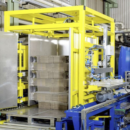 Cambiador de palets automatizado - PW - Dynalserg, S.L. - para la industria alimentaria y de la bebida / con lanzadera de transferencia independiente motorizada