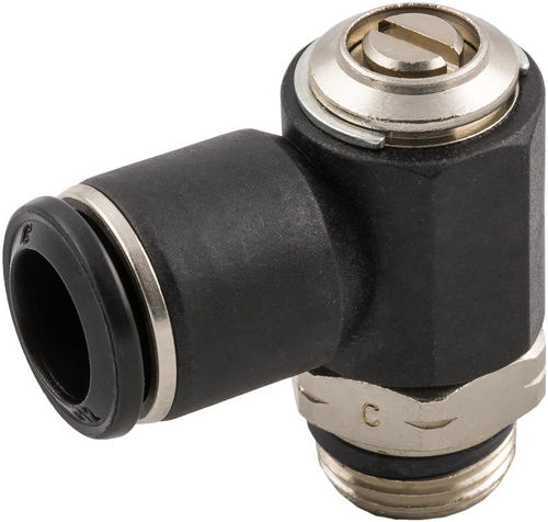 Racor regulador de caudal - 55900 series - AIGNEP - para aire comprimido / push-in / acodado