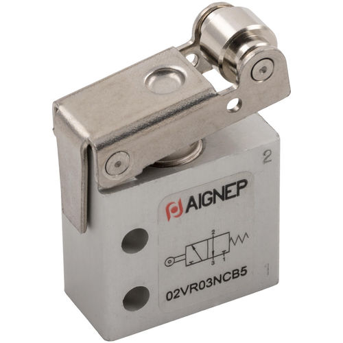 Distribuidor neumático de clapeta - 02VR - AIGNEP - de rodillo / con control mecánico / de 3/2 vías