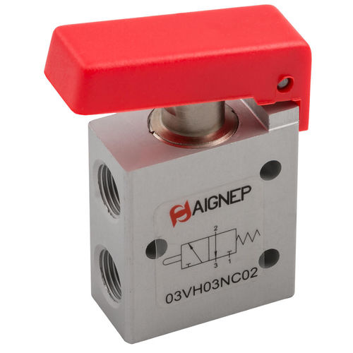 Distribuidor neumático de clapeta - 03VH series - AIGNEP - con accionamiento manual / de 3/2 vías / de 5/2 vías