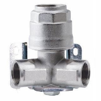 Manifold de 2 vías - 90602 series - AIGNEP - de latón niquelado / para tuberías