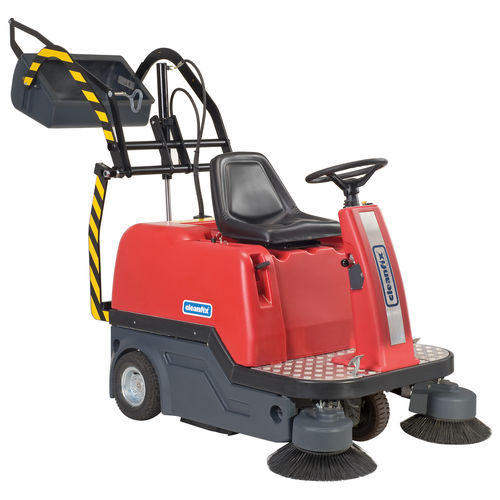 Barredora aspiradora con operador a bordo - KS1100 B HD - Cleanfix Reinigungssysteme AG - con batería / compacta