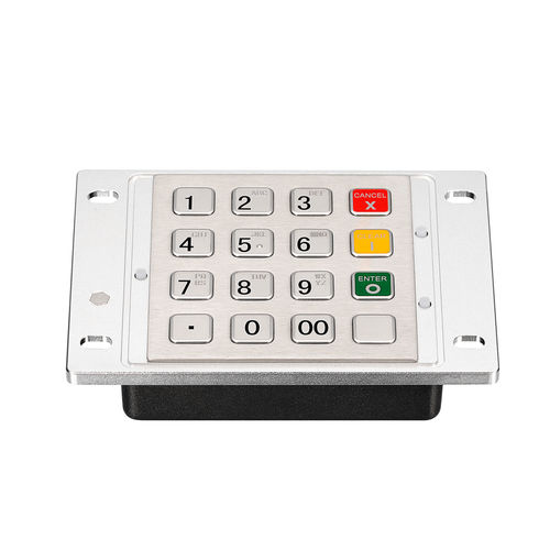 Teclado empotrable - KY3688C - Shenzhen KEYU Co., Ltd  - de tecla mecánica / 16 teclas / aluminio