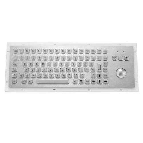 Teclado de acero inoxidable - KY-PC-F2 - Shenzhen KEYU Co., Ltd  - empotrable / de tecla mecánica / con ratón integrado de 2 teclas