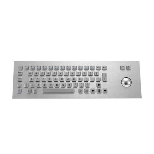 Teclado de acero inoxidable - KY-PC-I - Shenzhen KEYU Co., Ltd  - empotrable / de tecla mecánica / con ratón integrado de 2 teclas