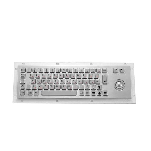 Teclado de acero inoxidable - KY-PC-N - Shenzhen KEYU Co., Ltd  - empotrable / de tecla mecánica / con ratón integrado de 2 teclas