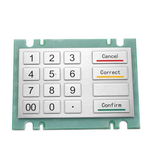 Teclado numérico 16 teclas - KY2160 - Shenzhen KEYU Co., Ltd  - empotrable / de acero inoxidable / aleación de aluminio