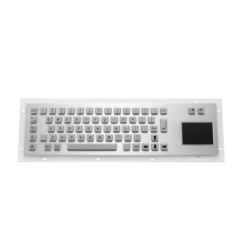 Teclado de acero inoxidable - KY-PC-DT - Shenzhen KEYU Co., Ltd  - empotrable / de tecla mecánica / con ratón integrado de 2 teclas