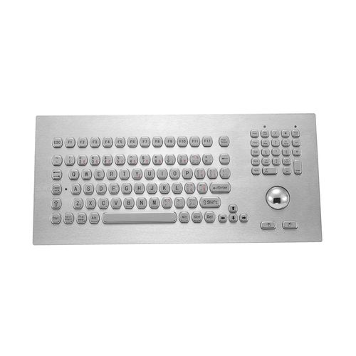 Teclado empotrable - KY-PC-M385 - Shenzhen KEYU Co., Ltd  - de tecla mecánica / 104 teclas / con trackball