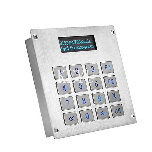Teclado numérico 16 teclas - KY-3088LP-2 - Shenzhen KEYU Co., Ltd  - empotrable / de acero inoxidable pulido / RS-232