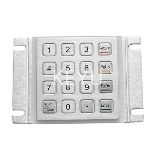 Teclado numérico 16 teclas - KY2088B - Shenzhen KEYU Co., Ltd  - empotrable / de acero inoxidable / RS-232