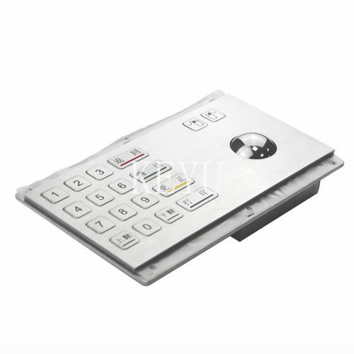 Teclado numérico con trackball - KY-PC-VE - Shenzhen KEYU Co., Ltd  - 16 teclas / con ratón integrado de 2 teclas / empotrable