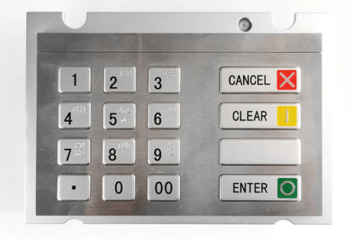 Teclado numérico 16 teclas - KY3688L - Shenzhen KEYU Co., Ltd  - empotrable / de acero inoxidable / RS-232