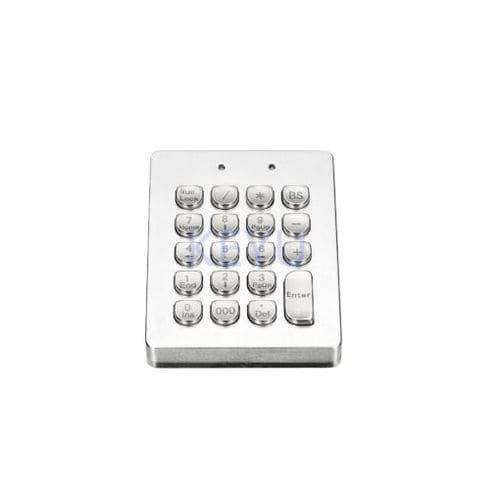 Teclado numérico de metal plateado - KY-U90 Silver - Shenzhen KEYU Co., Ltd  - 19 teclas / empotrable / de acero inoxidable pulido