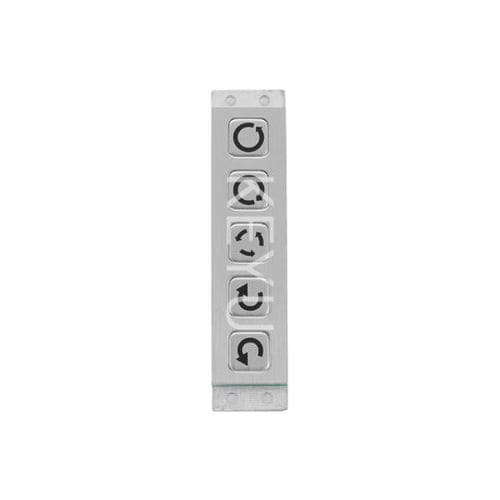 Teclado numérico de control - KY2026 - Shenzhen KEYU Co., Ltd  - 5 teclas / empotrable / de acero inoxidable