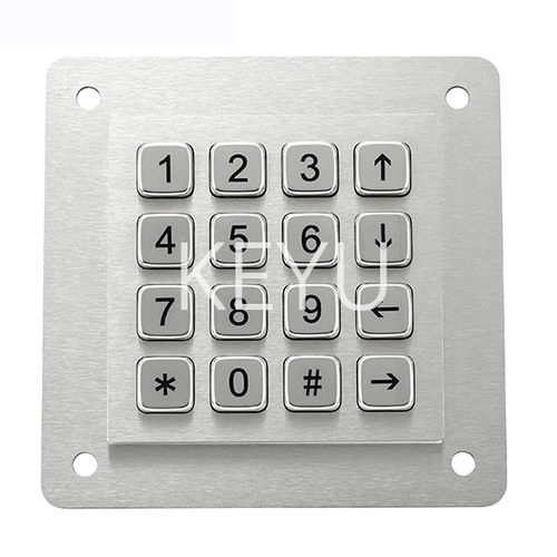 Teclado numérico de exterior - KY-MJ01A - Shenzhen KEYU Co., Ltd  - 16 teclas / empotrable / RS-232