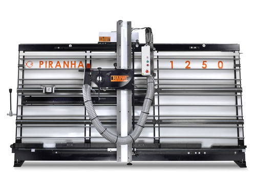 Máquina de aserrar de paneles - Piranha 1250 - Harwi - vertical / para plástico