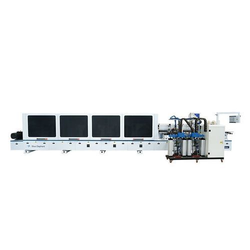Máquina de colocación de tapacantos automática - E-80 - Jinan Blue Elephant CNC Machinery Co.,Ltd - para paneles / para madera / para cintas autoadhesivas