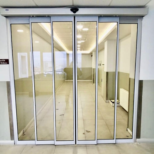 Puerta de aluminio anodizado - iCat® A110 T2-T4 - Rsa kapi LTD - para exteriores / para hospitales / de seguridad