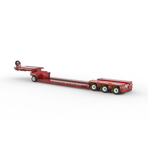 Remolque góndola de cama rebajada - Broshuis BV - para equipamiento industrial / de 4 ejes / de acoplamiento