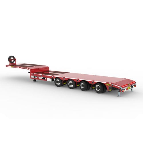Semirremolque con suspensión neumática - Broshuis BV - autodirigido / de 4 ejes / de acoplamiento