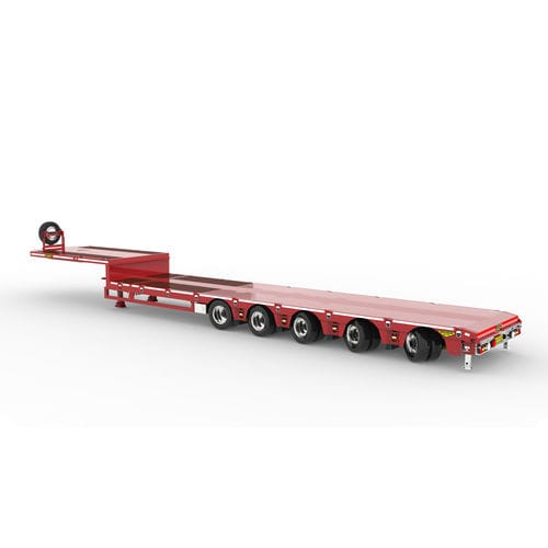 Semirremolque de cuello de cisne - Broshuis BV - de 5 ejes / de acoplamiento / extensible