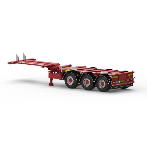 Remolque para contenedores - Broshuis BV - para equipamiento industrial / de 3 ejes / de acoplamiento