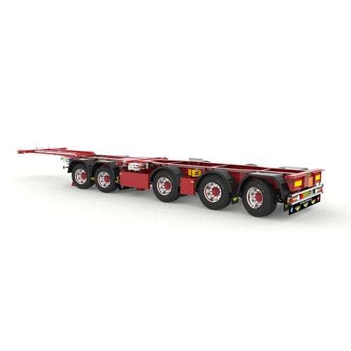 Remolque para contenedores - Broshuis BV - para equipamiento industrial / de 5 ejes / de acoplamiento
