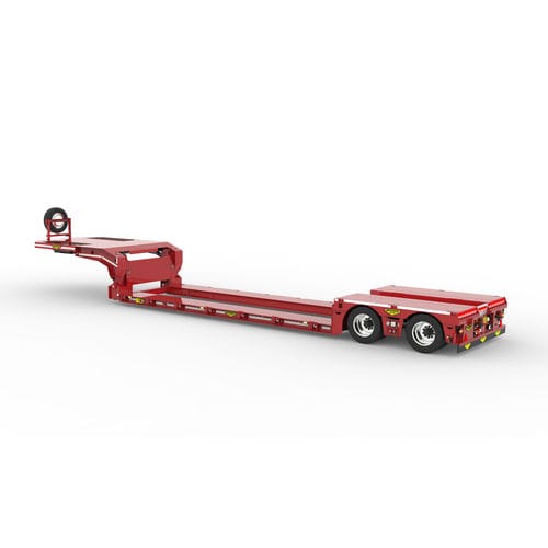 Semirremolque para contenedores - Broshuis BV - de cuello de cisne / con suspensión neumática / góndola de cama rebajada