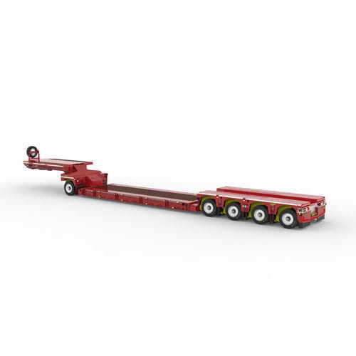 Remolque góndola de cama rebajada - Broshuis BV - para equipamiento industrial / de 5 ejes / de acoplamiento