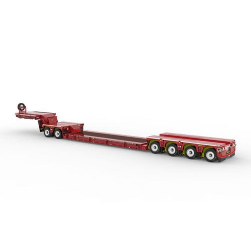Remolque góndola de cama rebajada - Broshuis BV - para equipamiento industrial / de 6 ejes / de acoplamiento