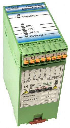 Convertidor RS-232 - JSC Viltrus - M-Bus / en riel DIN