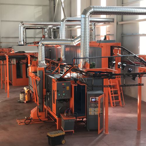 Línea de empolvado automática - powder coating line - İSTANBUL ELECTROSTATICS - manual