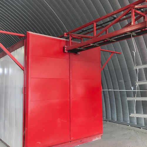 Horno de cinta transportadora - OVEN WITH OVERHEAD CONVEYOR LINE - İSTANBUL ELECTROSTATICS - de polvo
