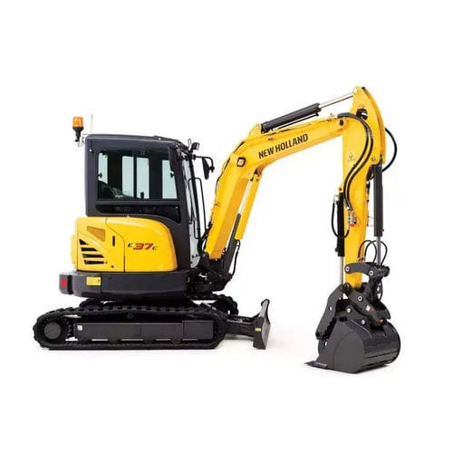 Excavadora mediana - E57C - New Holland - con orugas / Tier 4 final / para obra de construcción