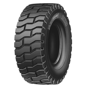 Neumático industrial - XZR - Michelin - para apiladora telescópica / para tractor de puertos y terminales / 9"