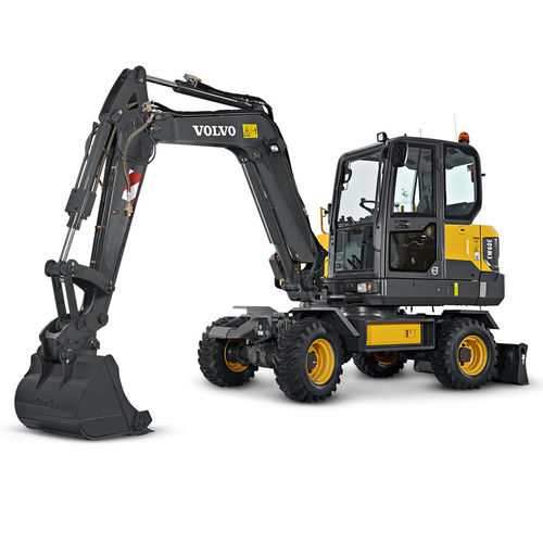 Miniexcavadora - EW60E - Volvo Construction Equipment - de ruedas / diésel / para obra de construcción